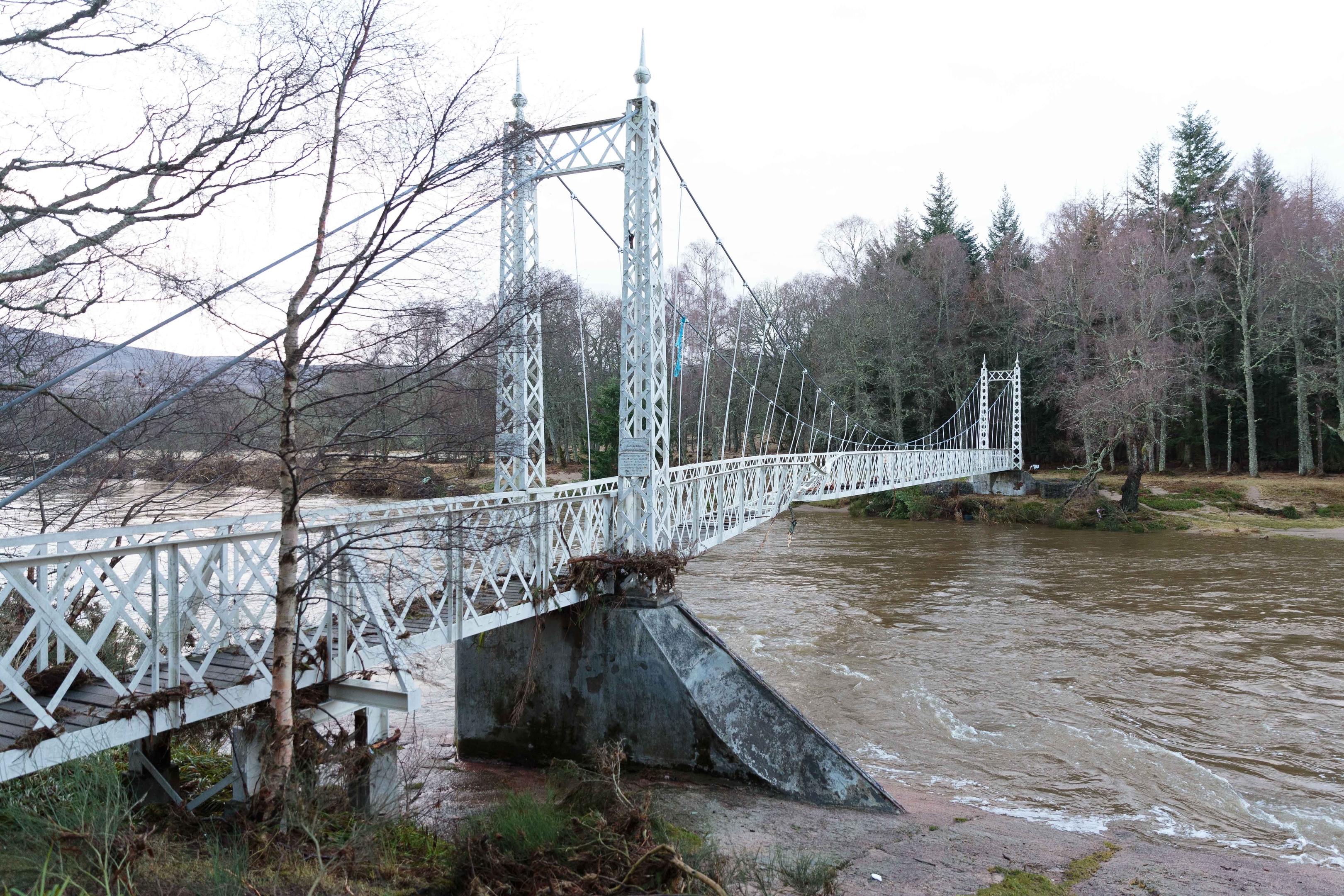  The Bridge at Cambus O'May, bent but still standing  