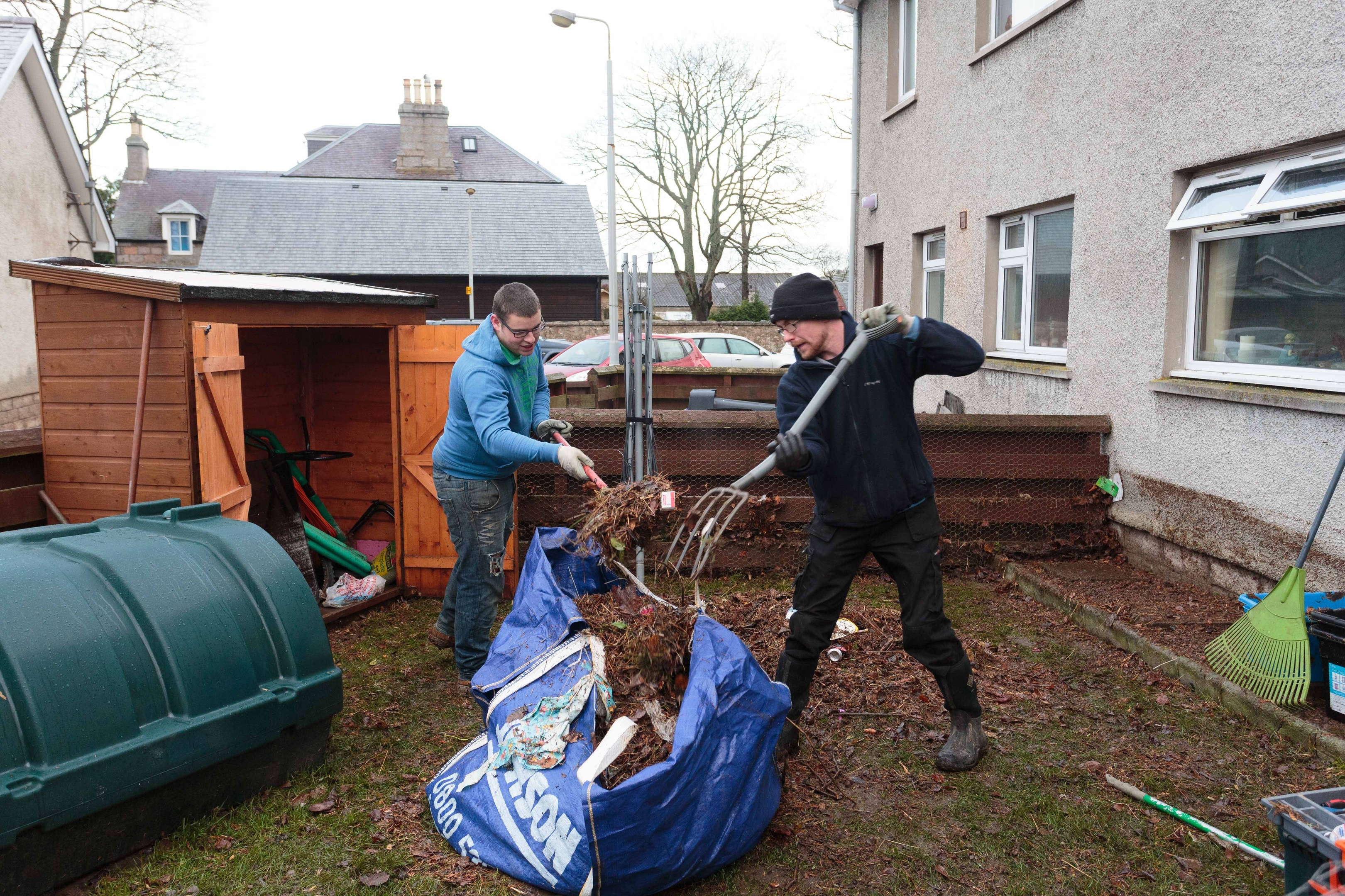 Residents clear up their homes 