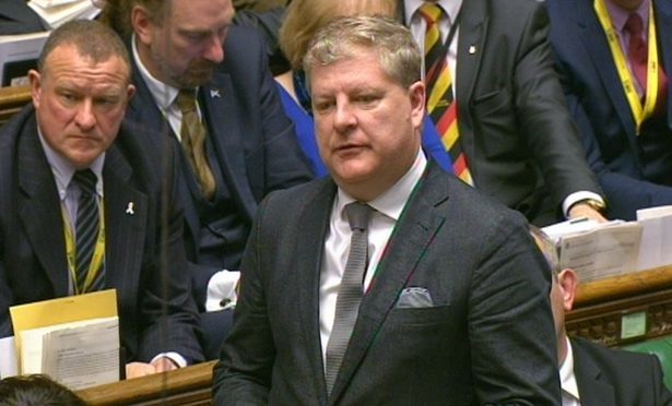 SNP Westminster leader Angus Robertson speaking during the debate in the House of Commons on extending the bombing campaign against Islamic State to Syria.