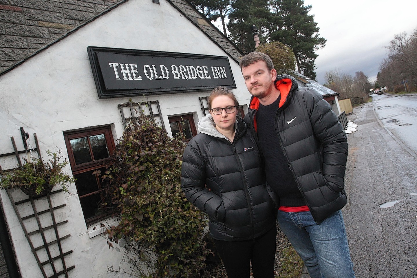 Calum Mackinnon and Naomi French, managers of the Old Bridge Inn