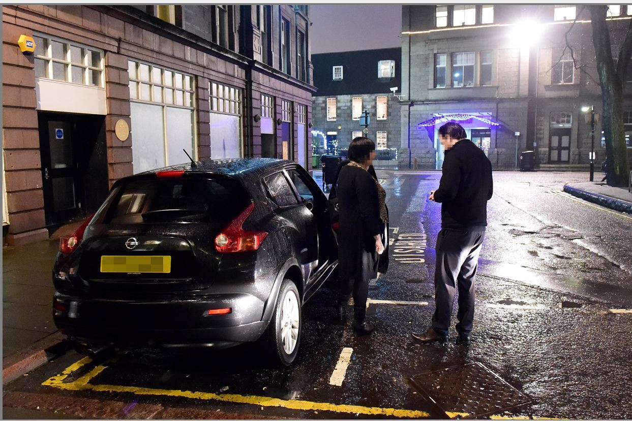 This lady was caught using a relative's badge to park to go to work, she was cautioned and will possibly be refered to the procurator fiscal after an investigation. Picture by Kami Thomson