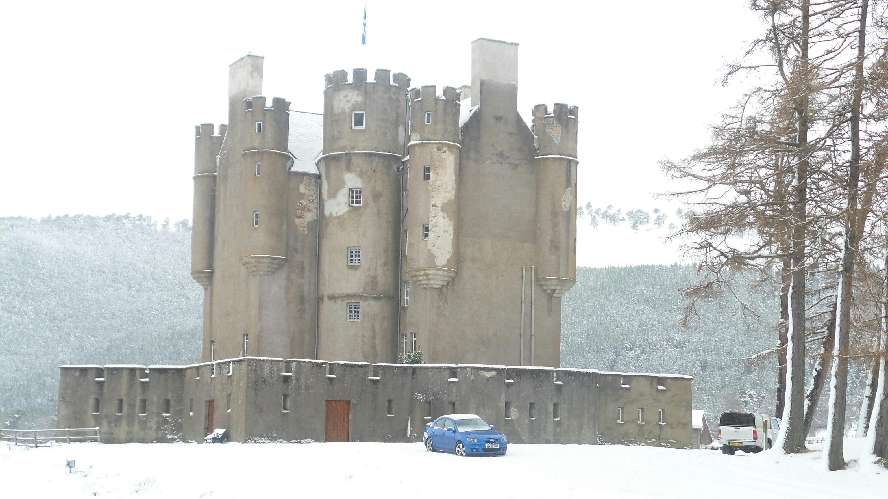 Braemar councillor Geva Blackett captured this snowy image of Braemar Castle this morning