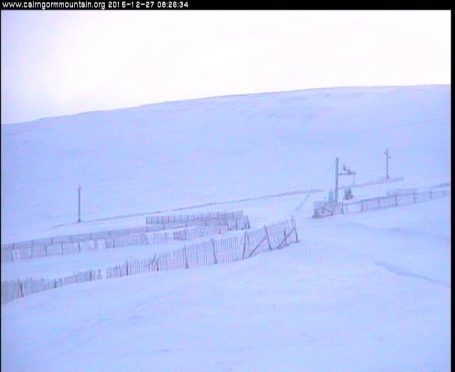 Participants will be taken up Cairngorm Mountain to stand in the cold for 10 minutes. Picture courtesy of Cairngorm Mountain Facebook page