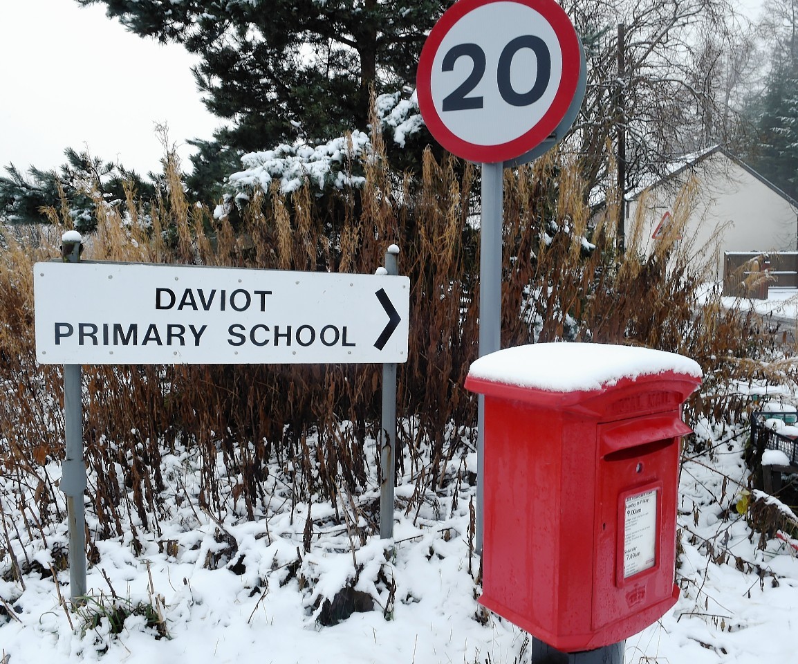 Daviot Primary was one of several in the Highlands closed by the weather