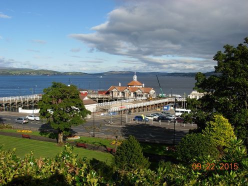 Dunoon Pier, where the restoration work is almost complete.