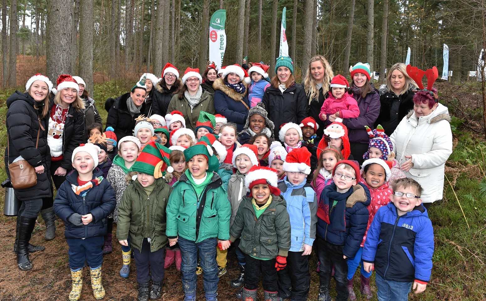 Youngsters from Ferryhill Nursery take to the forest. Picture by Colin Rennie