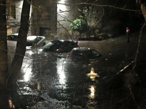 Flooding near the River Dee in Aberdeen