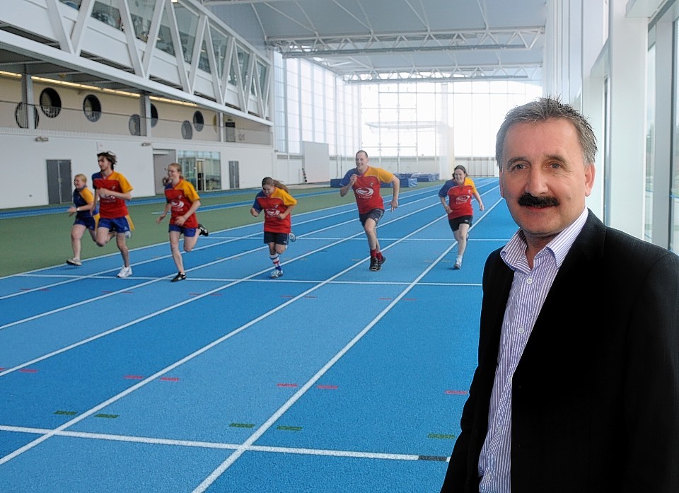 George Yule at the Sports Village shortly before the official opening. Picture by Colin Rennie 