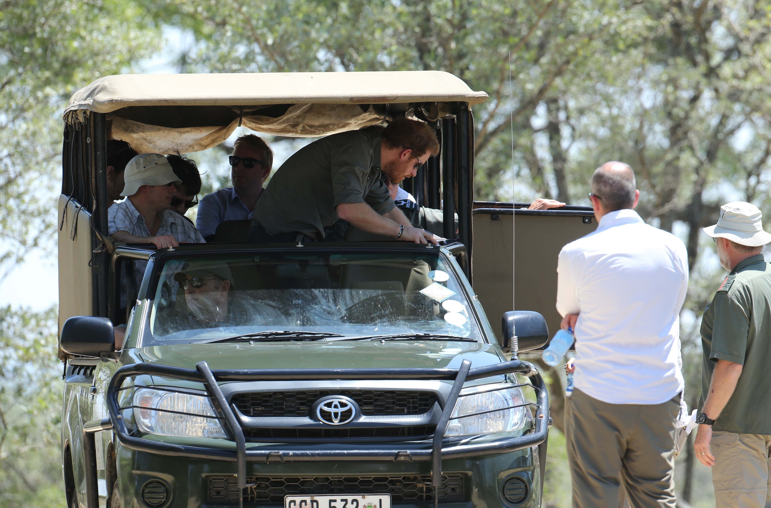 Prince Harry during his visit to Southern African Wildlife College, a flagship centre close to Kruger National Park where he also met students and those graduating from the institution as part of his tour to South Africa. 