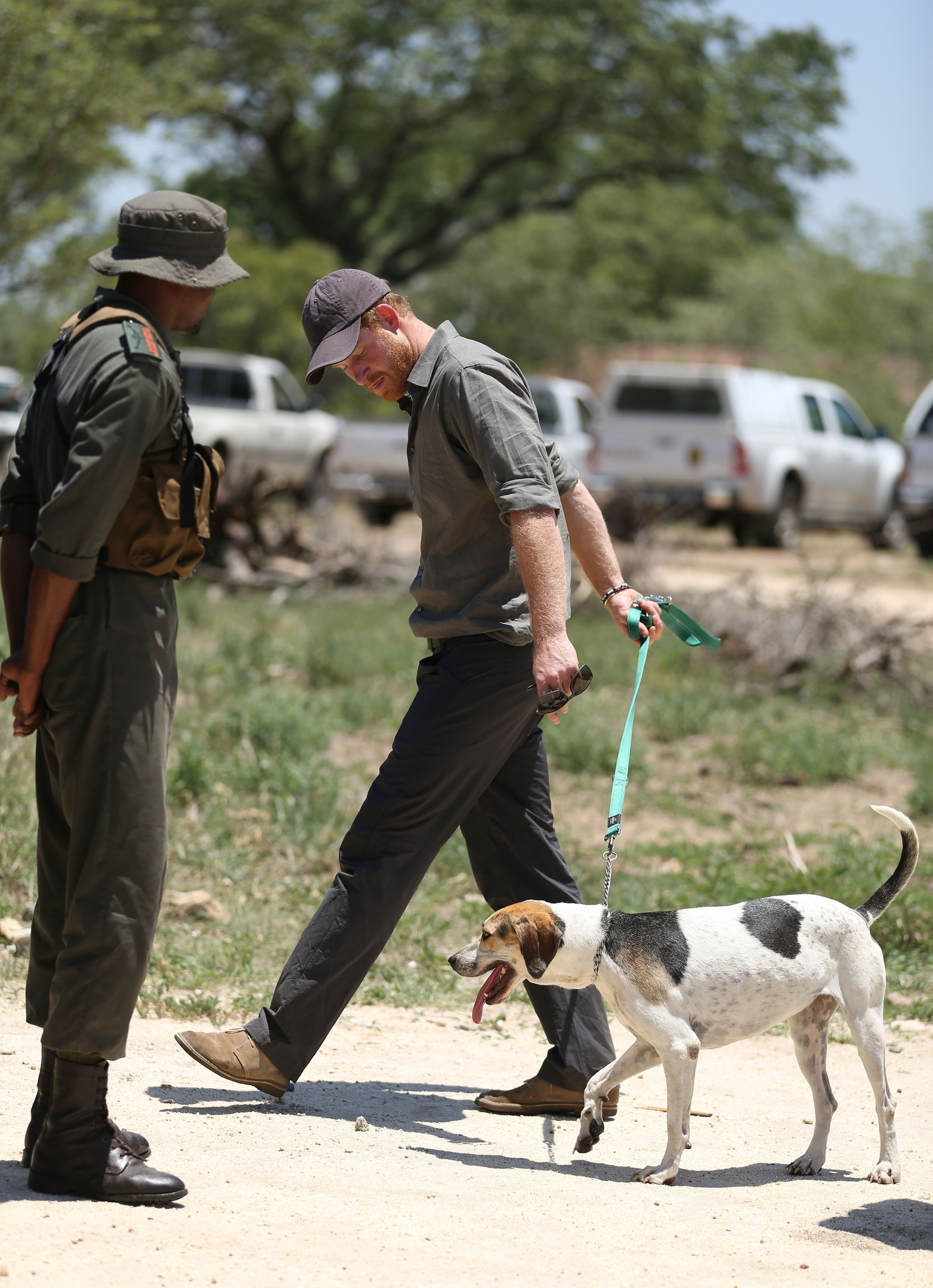 Prince Harry during his visit to Southern African Wildlife College, a flagship centre close to Kruger National Park where he met students and those graduating from the institution as part of his tour to South Africa. 