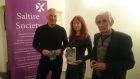 Saltire Society Executive Director Jim Tough, poetry read by Anna Tessier-Lavigne, Dummy Jim contributing poet John Mackie