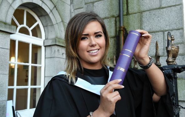 Kayla Costie from Orkney graduates with a bachelor's degree in Mental Health and Nursing at RGU