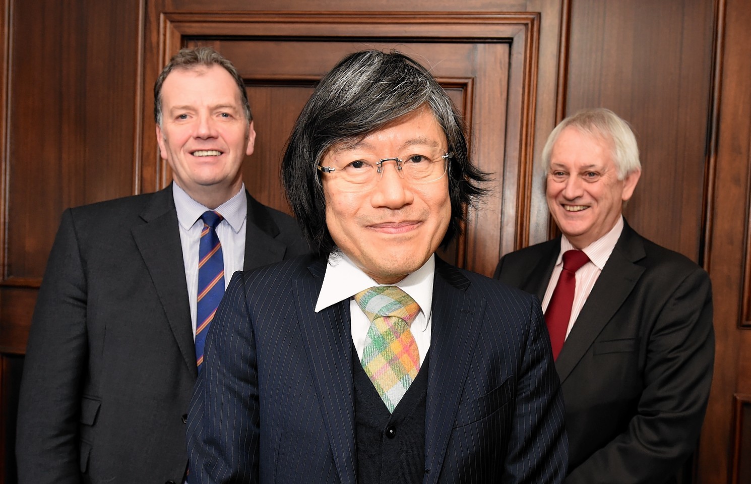 : John Gregor, executive director, ANM Group, Hajime Kitaoka, Consul general and Eric Wells, Sustainable Develpment officer, Aberdeenshire council. Picture by Jim Irvine