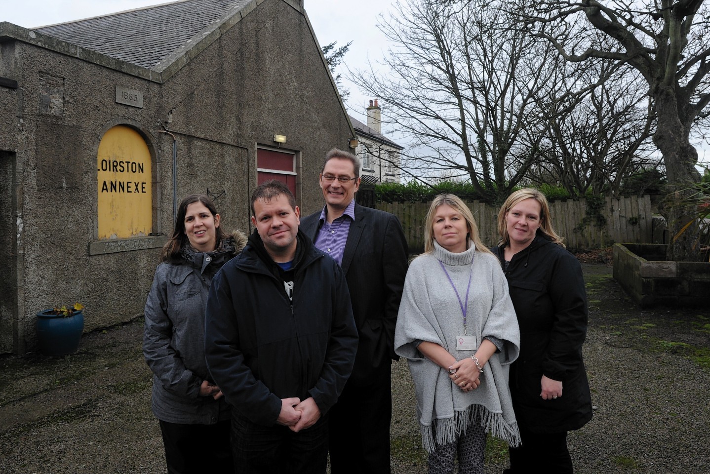 Fleur Tarling, Neil Strachan, John Low, Anne-Marie Steehouder and Claire Forbes at Loirston Annexe Community Centre.