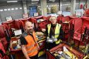 Christmas at Royal Mail in Altens, Aberdeen. Martin Donald, Basement manager (left) with Shaun O'Riordan.
Picture by Colin Rennie