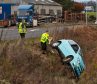 The scene of the crash in Moray