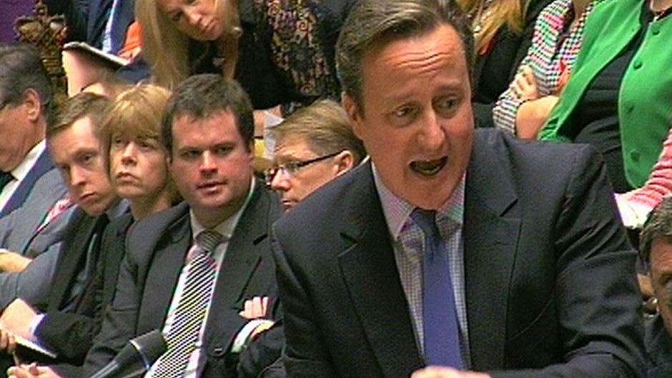 Prime Minister David Cameron speaking during yesterday's debate