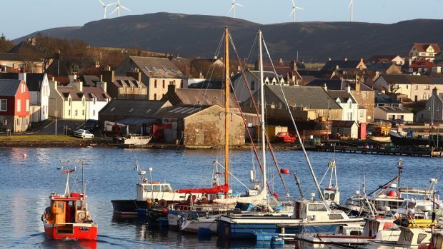 A worker has been evacuated and taken to Shetland