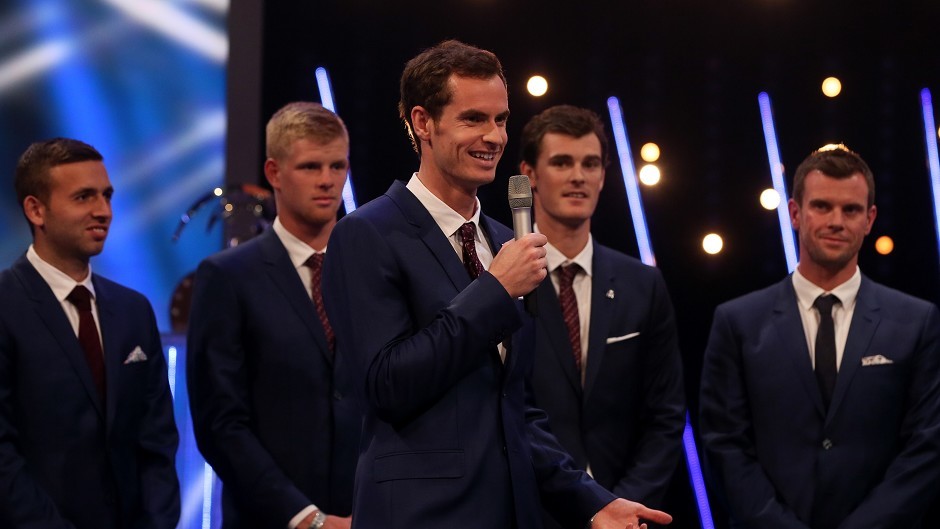 Andy Murray (centre) has been named BBC Sports Personality of the Year 2015