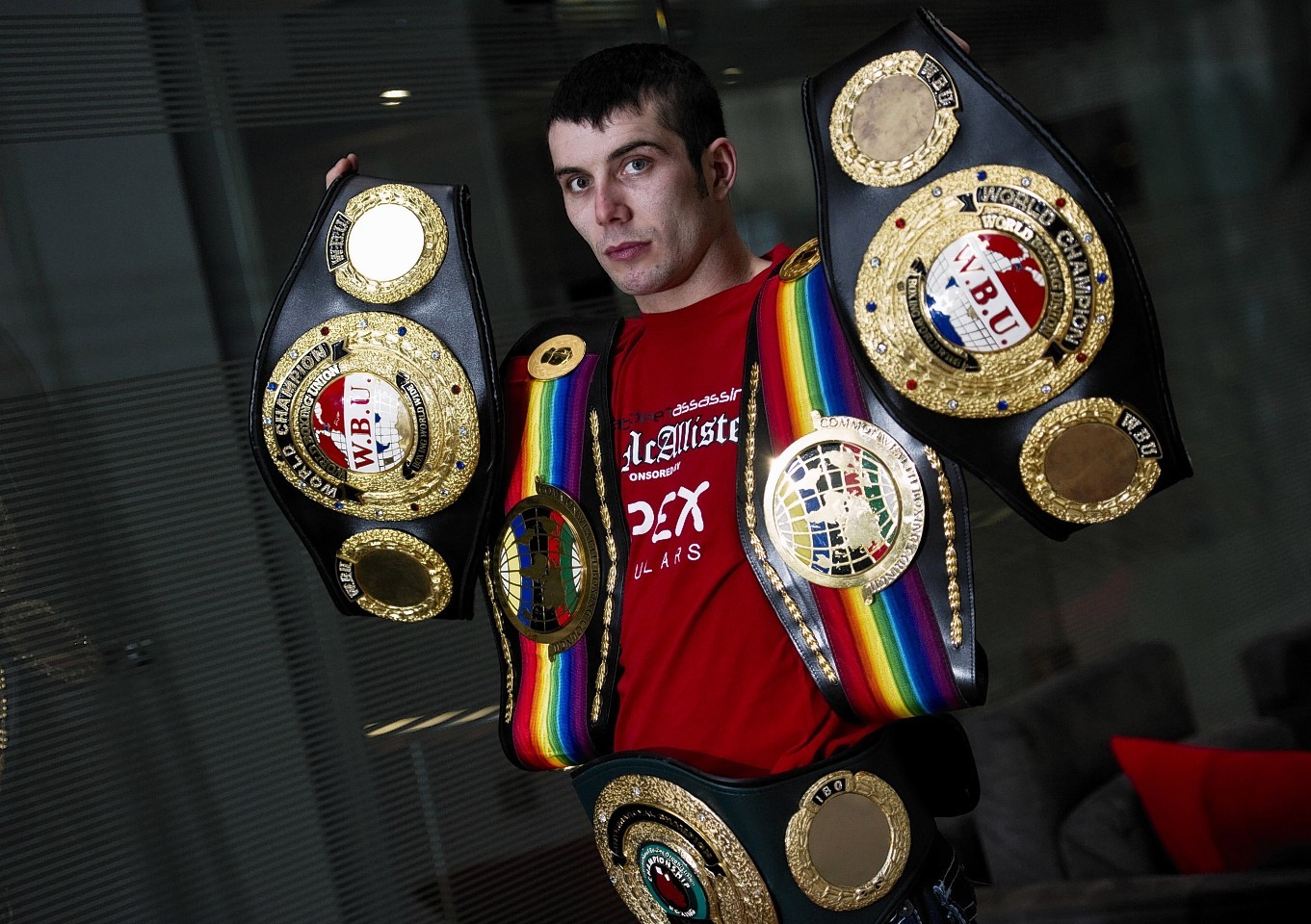 Lee McAllister ahead of announcing his EBU Light Welterweight title clash against Denis Shafikov