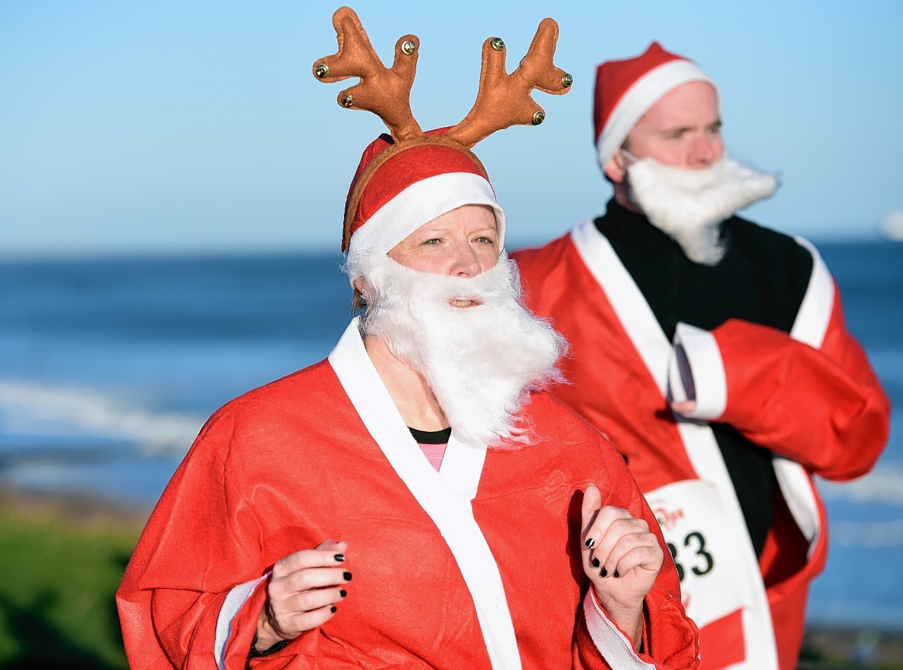 The annual Aberdeen Santa Run