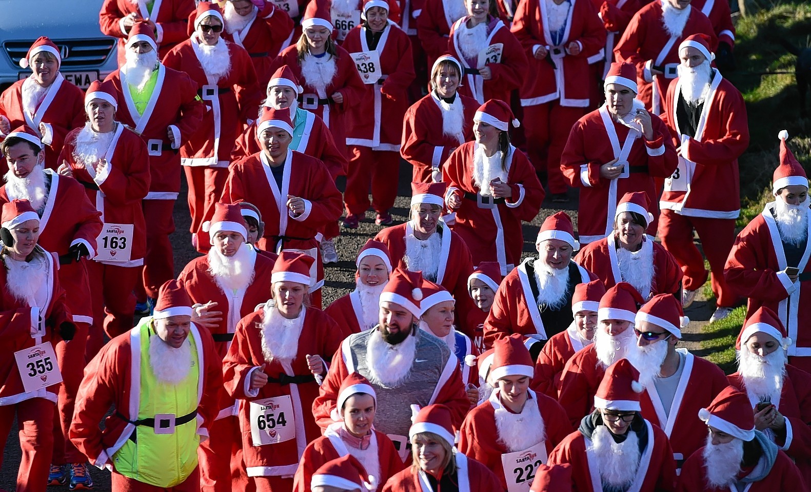 The annual Aberdeen Santa Run