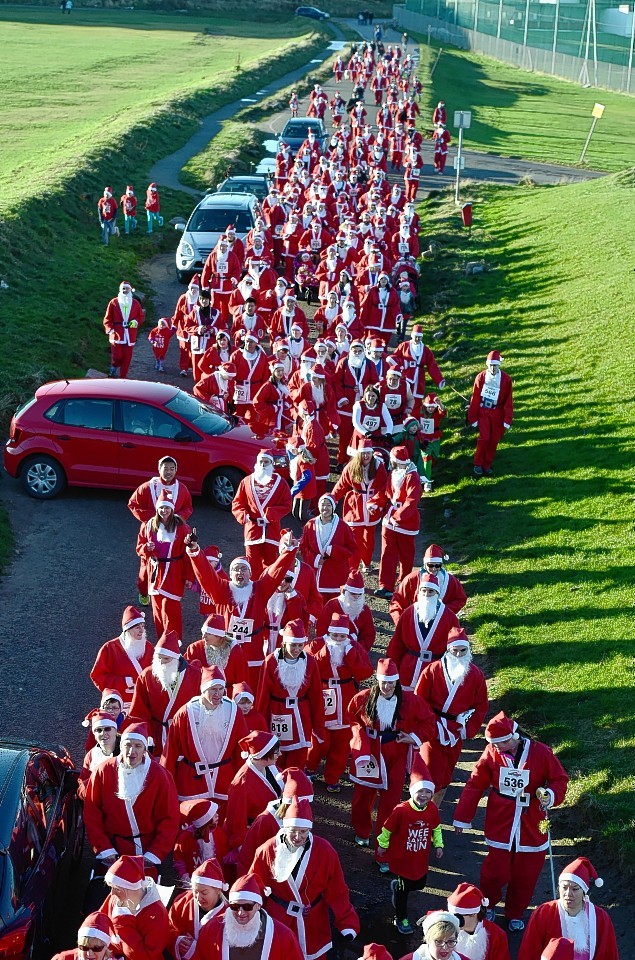 The annual Aberdeen Santa Run