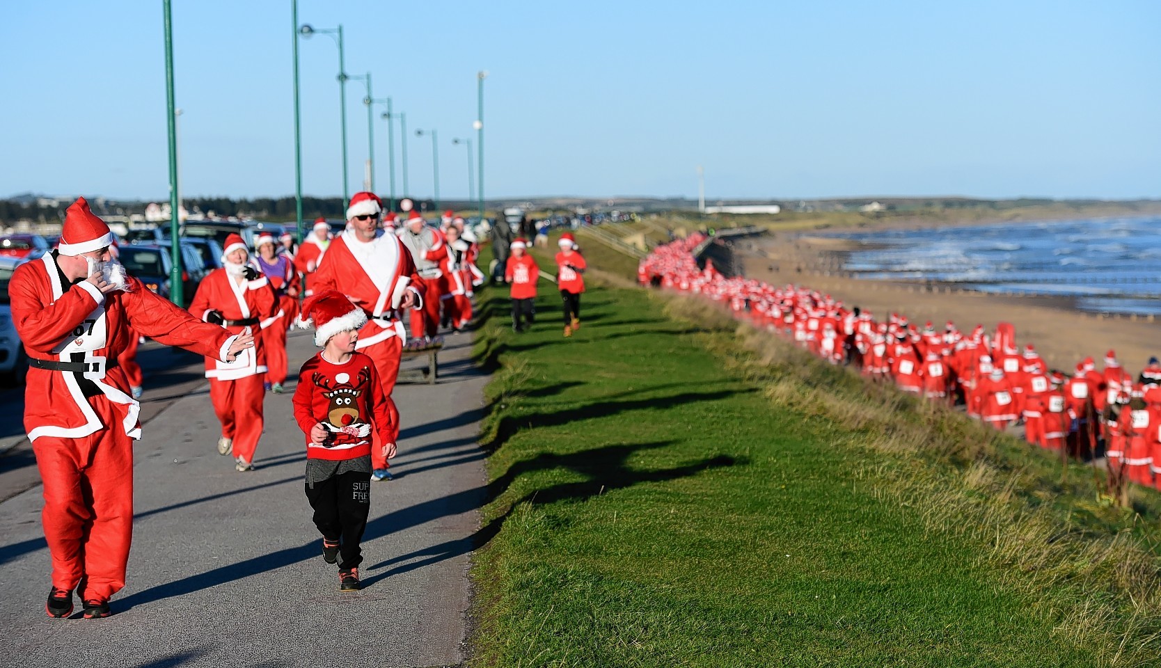 The annual Aberdeen Santa Run