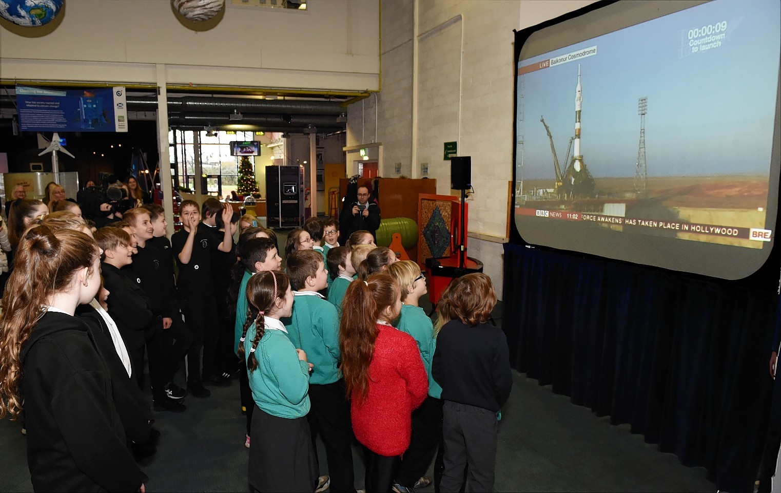 Children from Manor Park Primary and Dyce secondary were at Aberdeen Science Centre, Satrosphere