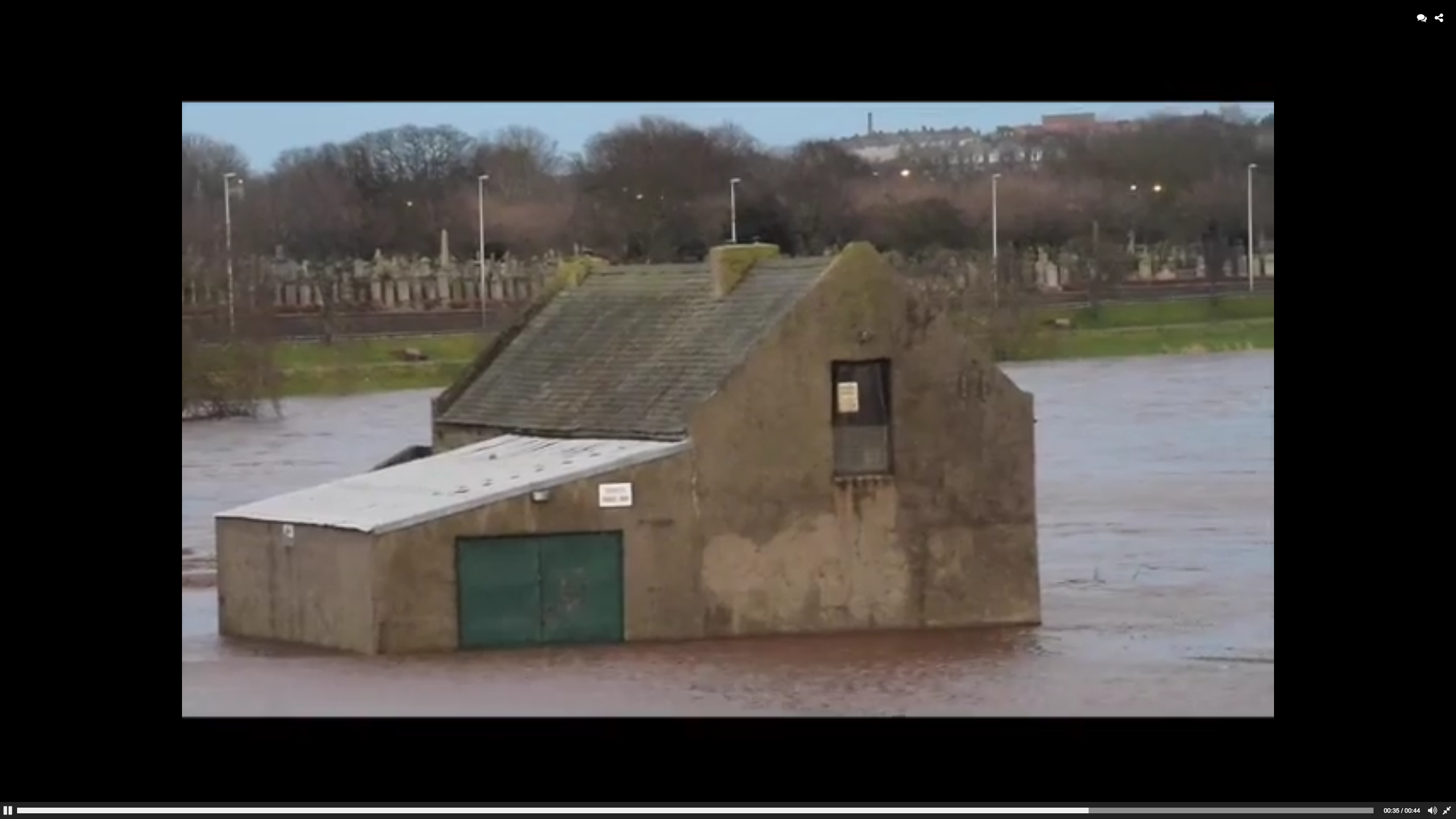 River Dee bursts its banks in Aberdeen