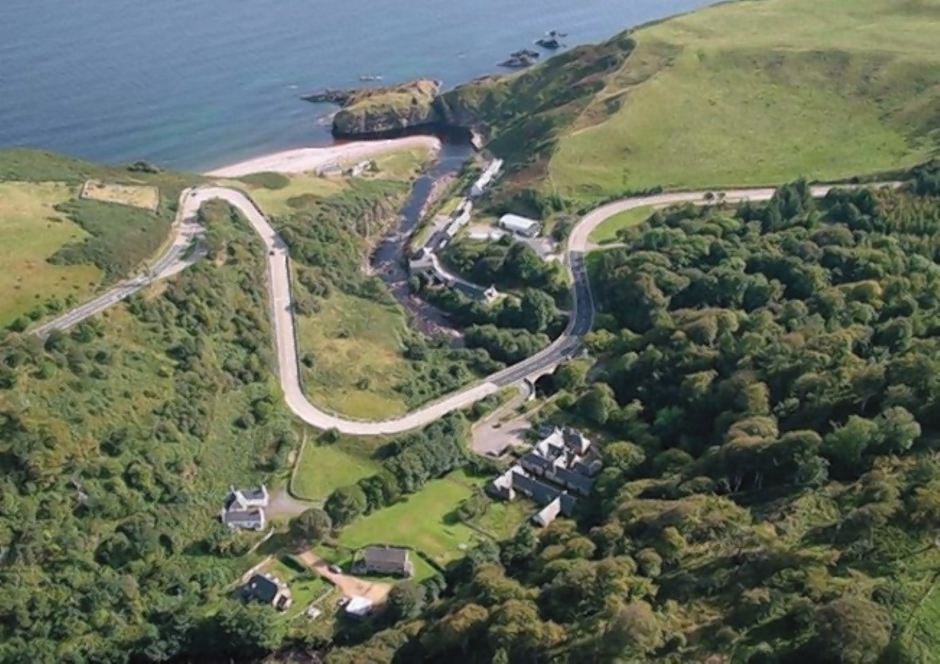 The A9 Berriedale Braes from above