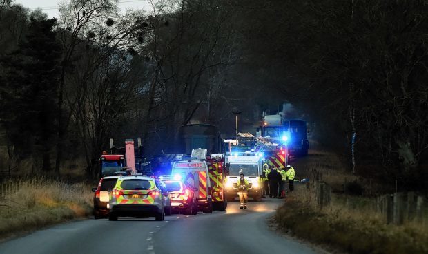 A RTA crash on the A944 Dunecht to Alford Road
