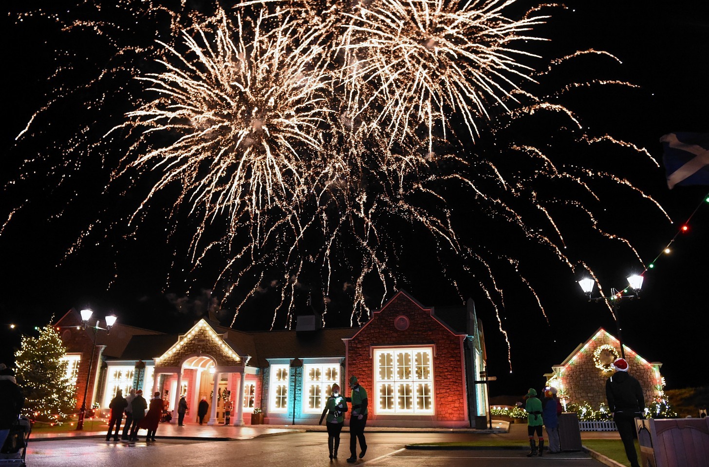 The Christmas light switch on at Trump International Golf Course.