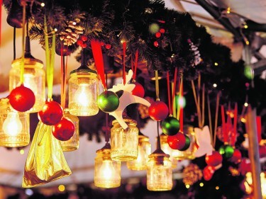 Decorations on a Parisian Christmas market