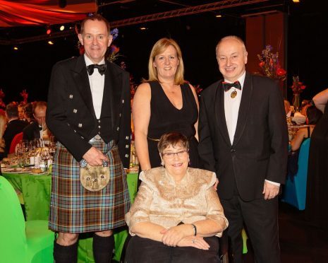 Clan chairman Kenny Anderson, Clan chief executive Dr Colette Backwell, Lord Provost of Aberdeen George Adam and Dame Anne Begg