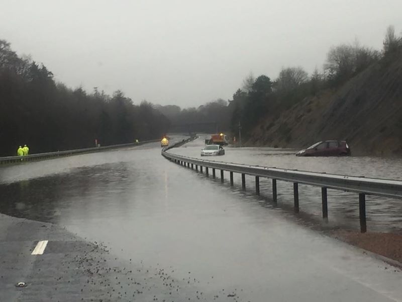 Much of Scotland has been hit by flooding throughout the day (Picture courtesy of Windy Wilson Facebook page)