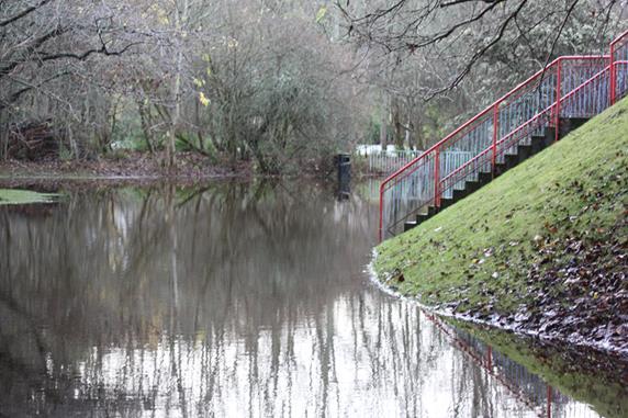 Flooding at Whin Park has cancelled an Inverness Christmas event