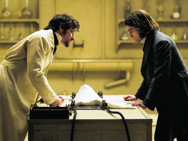 James McAvoy, left, and Daniel Radcliffe in Victor Frankenstein