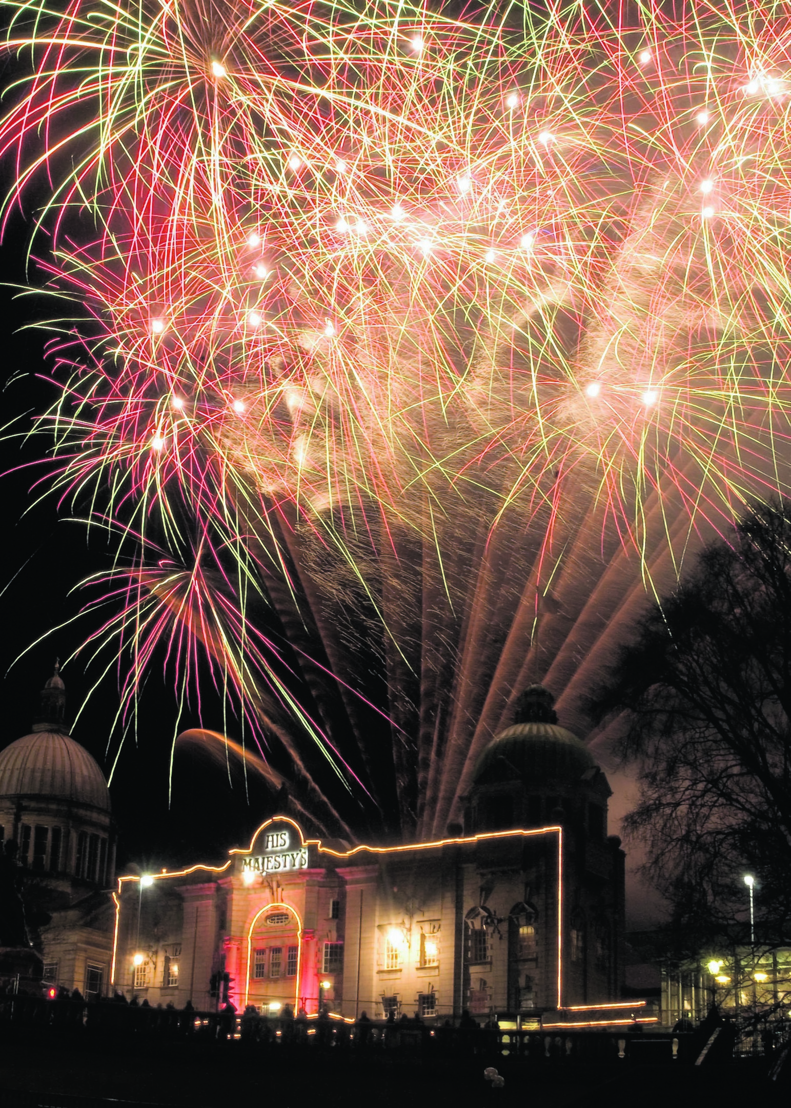 A fireworks display will light the sky over His Majesty’s Theatre in Aberdeen