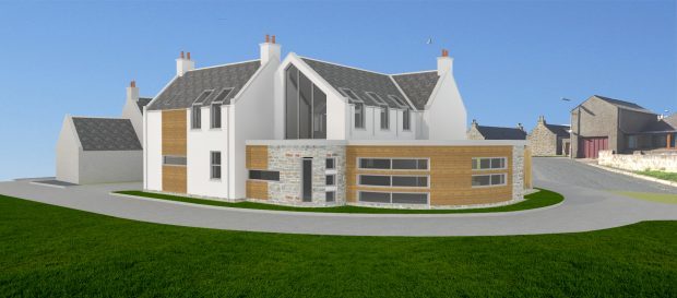 An artist's impression of the house in Cairnbulg