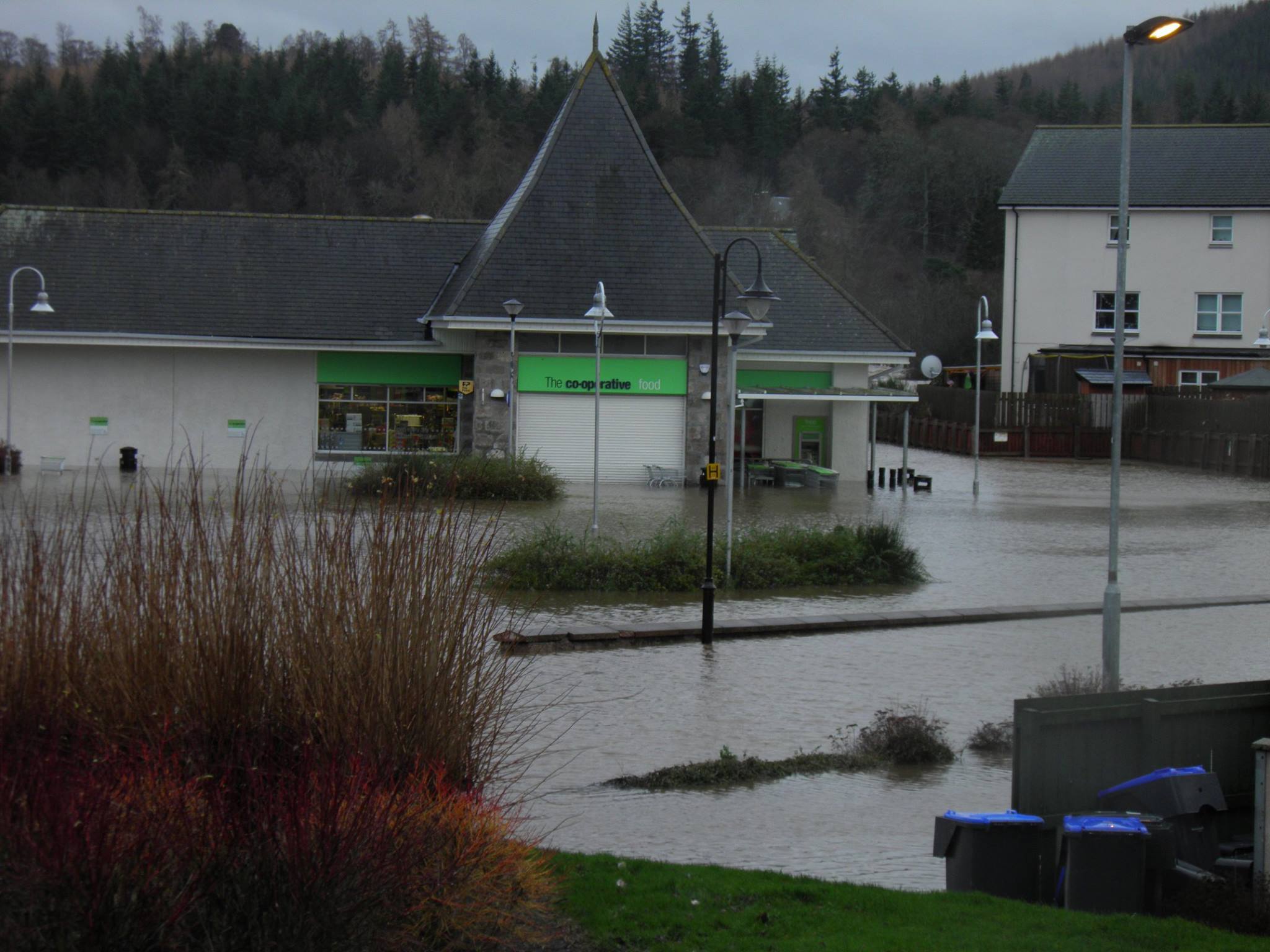 Aboyne last week during the Storm Frank floods