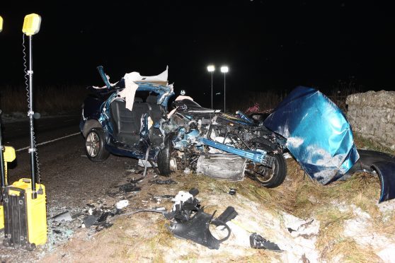 A motorist has died in a horrific fatal crash on a Highland road