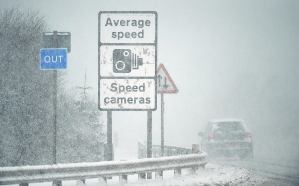 A9 between Carrbridge and Inverness on Saturday morning.