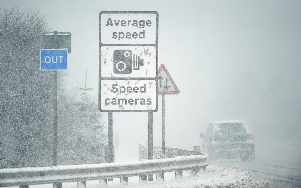 A9 between Carrbridge and Inverness on Saturday morning.