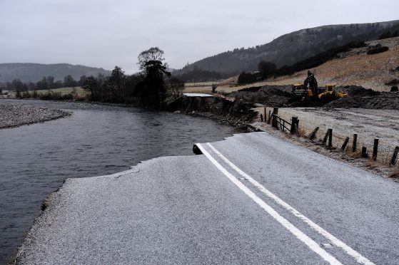 Ballater was one of the worst hit areas by the Storm Frank floods