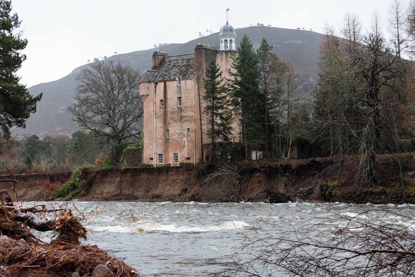 Abergeldie Castle on the banks of the River Dee