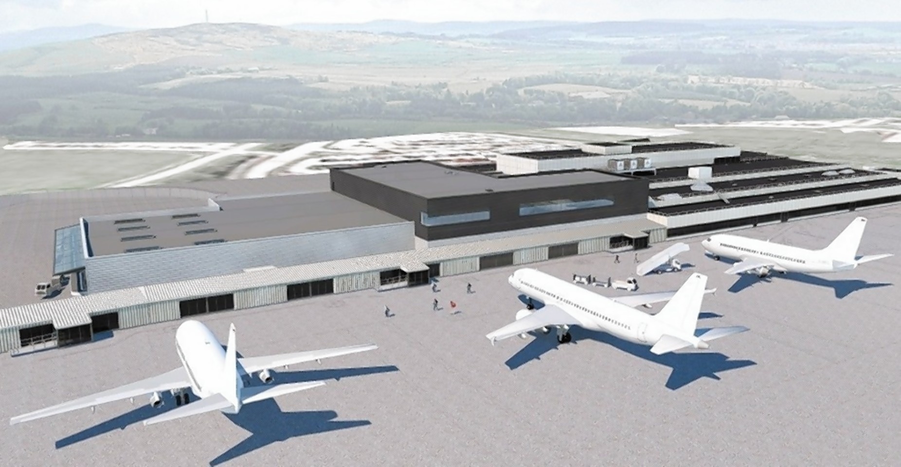 The plans show how Aberdeen Airport could look