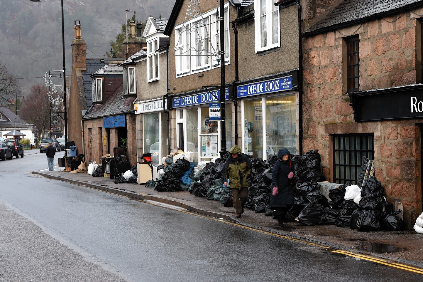 Aberdeenshire Council chief executive Jim Savege visited Ballater to see the huge clean-up