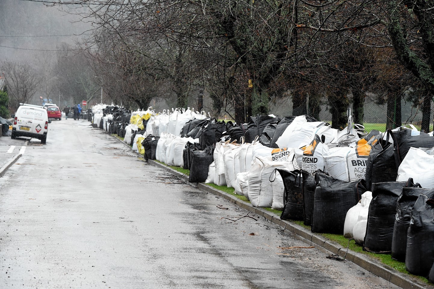 Heavy bags left near the golf course. Picture by Jim Irvine  