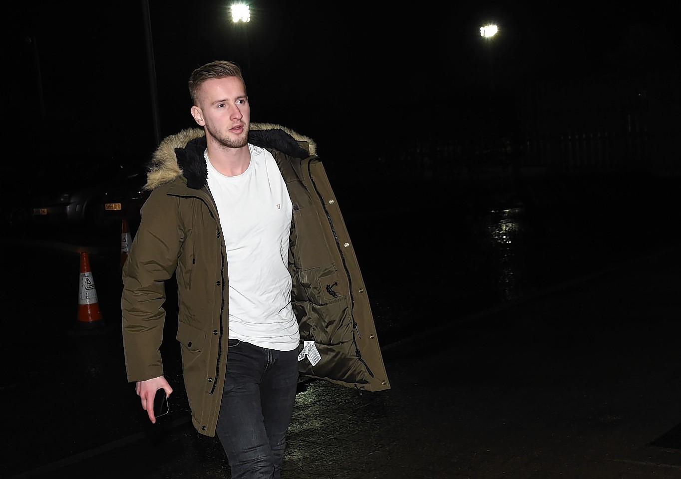 Billy King arriving at Murray Park, is expected to complete his move tonight 